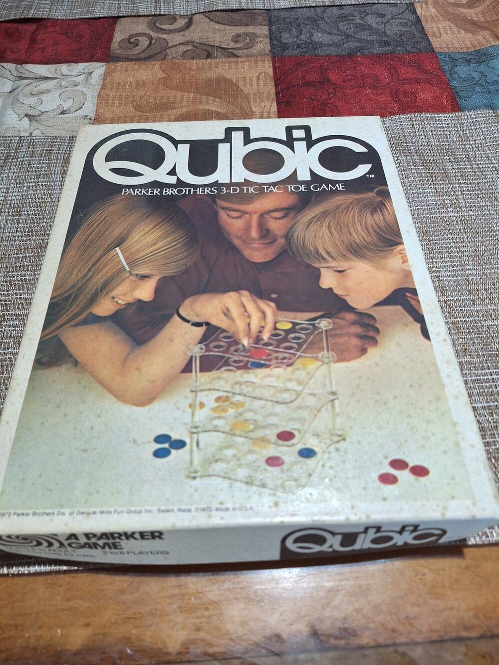 1972 Parker Brothers Qubic 3D Tic Tac Toe Game No. 401 Complete in Box CIB